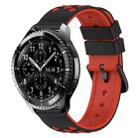 For Samsung Gear S3 Classic 22mm Two-Color Porous Silicone Watch Band(Black+Red) - 1