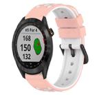 For Garmin Approach S40 20mm Two-Color Silicone Watch Band(White+Black) - 1