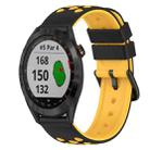 For Garmin Approach S40 20mm Two-Color Silicone Watch Band(Black+Red) - 1