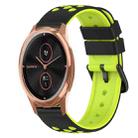 For Garmin Garminmove Luxe 20mm Two-Color Silicone Watch Band(Black+Grey) - 1
