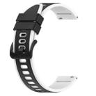 For Amazfit GTS 3 20mm Two-Color Silicone Watch Band(Black+White) - 2