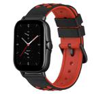 For Amazfit GTS 2E 20mm Two-Color Silicone Watch Band(Black+White) - 1