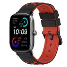 For Amazfit GTS 2 Mini 20mm Two-Color Silicone Watch Band(Black+White) - 1