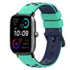 For Amazfit GTS 2 Mini 20mm Two-Color Silicone Watch Band(Army Green + Black) - 1