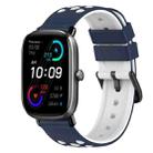 For Amazfit GTS 2 Mini 20mm Two-Color Silicone Watch Band(Midnight Blue + White) - 1