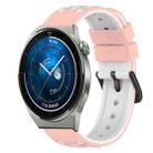 For Huawei Watch GT3 Pro 43mm 20mm Two-Color Silicone Watch Band(White+Black) - 1