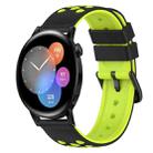 For Huawei Watch GT3 42mm 20mm Two-Color Silicone Watch Band(Black+Grey) - 1