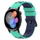 For Huawei Watch GT3 42mm 20mm Two-Color Silicone Watch Band(Army Green + Black) - 1