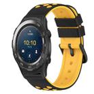 For Huawei Watch 2 20mm Two-Color Silicone Watch Band(Black+Red) - 1