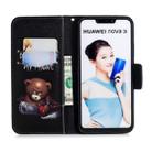 Colored Drawing Pattern Horizontal Flip Leather Case for Huawei Nova 3i&P smart plus,with Holder & Card Slots & Wallet(Bear) - 1