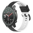 For Amazfit GTR 47mm 22mm Two-Color Silicone Watch Band(Black+White) - 1