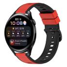 For Huawei Watch 3 22mm Two-Color Silicone Watch Band(Red+Black) - 1