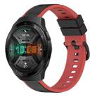 For Huawei Watch GT 2E 22mm Two-Color Silicone Watch Band(Black+Red) - 1