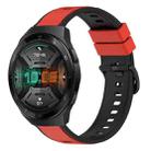 For Huawei Watch GT 2E 22mm Two-Color Silicone Watch Band(Red+Black) - 1