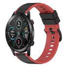 For Honor Magic Watch 2 46mm 22mm Two-Color Silicone Watch Band(Black+Red) - 1