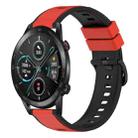 For Honor Magic Watch 2 46mm 22mm Two-Color Silicone Watch Band(Red+Black) - 1