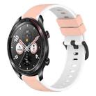 For Honor Watch Dream 22mm Two-Color Silicone Watch Band(Pink+White) - 1