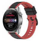 For Huawei Watch 3 Pro New 22mm Two-Color Silicone Watch Band(Black+Red) - 1