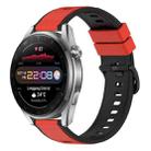 For Huawei Watch 3 Pro New 22mm Two-Color Silicone Watch Band(Red+Black) - 1