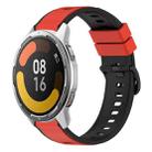 For Xiaomi MI Watch Color 2 22mm Two-Color Silicone Watch Band(Red+Black) - 1