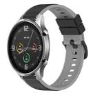 For Xiaomi MI Watch Color 22mm Two-Color Silicone Watch Band(Black+Grey) - 1