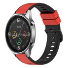 For Xiaomi MI Watch Color 22mm Two-Color Silicone Watch Band(Red+Black) - 1