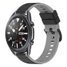 For Samsung Galaxy Watch3 45mm 22mm Two-Color Silicone Watch Band(Black+Grey) - 1