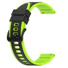 For Samsung Galaxy Watch3 45mm 22mm Two-Color Silicone Watch Band(Black+Lime Green) - 2