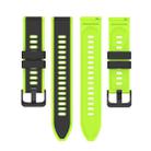 For Samsung Galaxy Watch3 45mm 22mm Two-Color Silicone Watch Band(Black+Lime Green) - 5