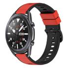 For Samsung Galaxy Watch3 45mm 22mm Two-Color Silicone Watch Band(Red+Black) - 1