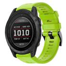 For Garmin Tactix 7 Metal Buckle Solid Color Silicone Watch Band(Green) - 1