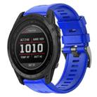 For Garmin Tactix 7 Metal Buckle Solid Color Silicone Watch Band(Skyblue) - 1