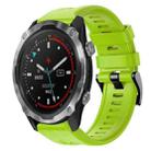 For Garmin Descent MK 2 Metal Buckle Solid Color Silicone Watch Band(Green) - 1