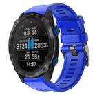 For Garmin Descent MK 2i Metal Buckle Solid Color Silicone Watch Band(Skyblue) - 1