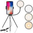 NS-08 LED Dimmable Ring Lamp with Phone Tripod Stand Holder - 1