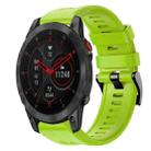 For Garmin EPIX Gen 2 Metal Buckle Solid Color Silicone Watch Band(Green) - 1