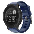 For Garmin Instinct 2 Metal Buckle Solid Color Silicone Watch Band(Midnight Blue) - 1