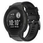 For Garmin Instinct 2 Metal Buckle Solid Color Silicone Watch Band(Black) - 1