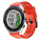 For Garmin Approach S62 Metal Buckle Solid Color Silicone Watch Band(Red) - 1