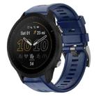 For Garmin Forerunner 955 Metal Buckle Solid Color Silicone Watch Band(Midnight Blue) - 1