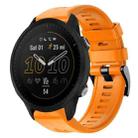 For Garmin Forerunner 955 Metal Buckle Solid Color Silicone Watch Band(Orange) - 1