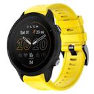 For Garmin Forerunner 955 Metal Buckle Solid Color Silicone Watch Band(Yellow) - 1