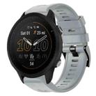 For Garmin Forerunner 955 Metal Buckle Solid Color Silicone Watch Band(Grey) - 1