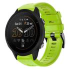 For Garmin Forerunner 955 Metal Buckle Solid Color Silicone Watch Band(Green) - 1