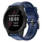 For Garmin Forerunner 945 Metal Buckle Solid Color Silicone Watch Band(Midnight Blue) - 1