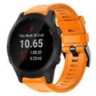 For Garmin Forerunner 945 Metal Buckle Solid Color Silicone Watch Band(Orange) - 1