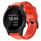 For Garmin Forerunner 945 Metal Buckle Solid Color Silicone Watch Band(Red) - 1