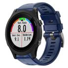 For Garmin Forerunner 935 Metal Buckle Solid Color Silicone Watch Band(Midnight Blue) - 1