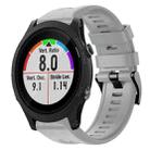 For Garmin Forerunner 935 Metal Buckle Solid Color Silicone Watch Band(Grey) - 1