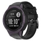 For Garmin Instinct 2S Metal Buckle Solid Color Silicone Watch Band(Black) - 1